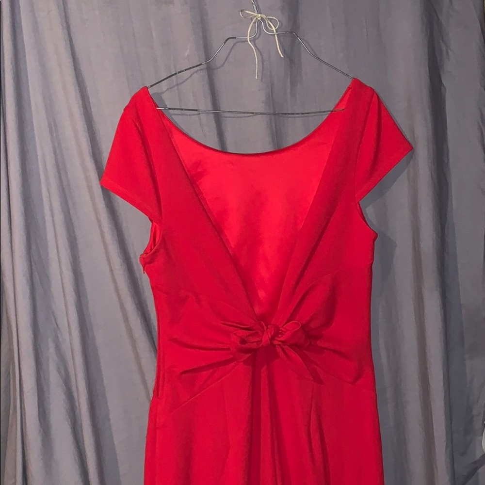 Red formal gown